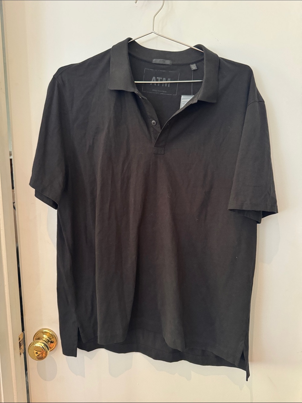 ATM Anthony Thomas Melillo Men's Black Polo Shirt